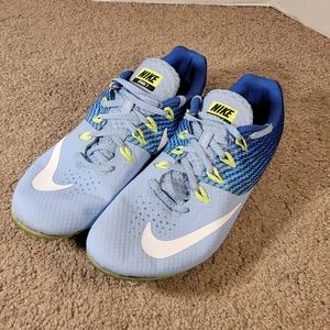 Nike Womens Zoom Rival S Racing Running Track Shoes 806558-401 Blue Size 10